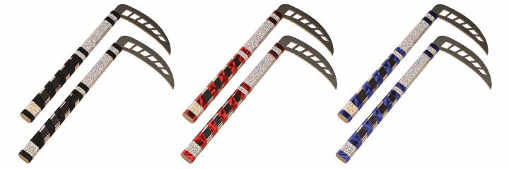 Competition Kamas - Black Wooden Handle With 7 Inch Steel Blades, Martial Arts Training